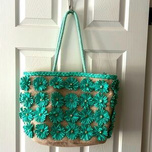 Large Floral Beach Tote